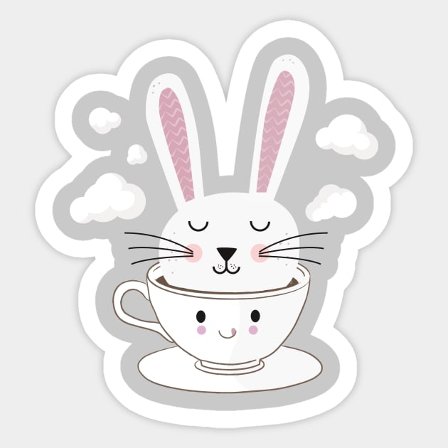 Take a Cup of Bunny Sticker by GeneralDesignStudio